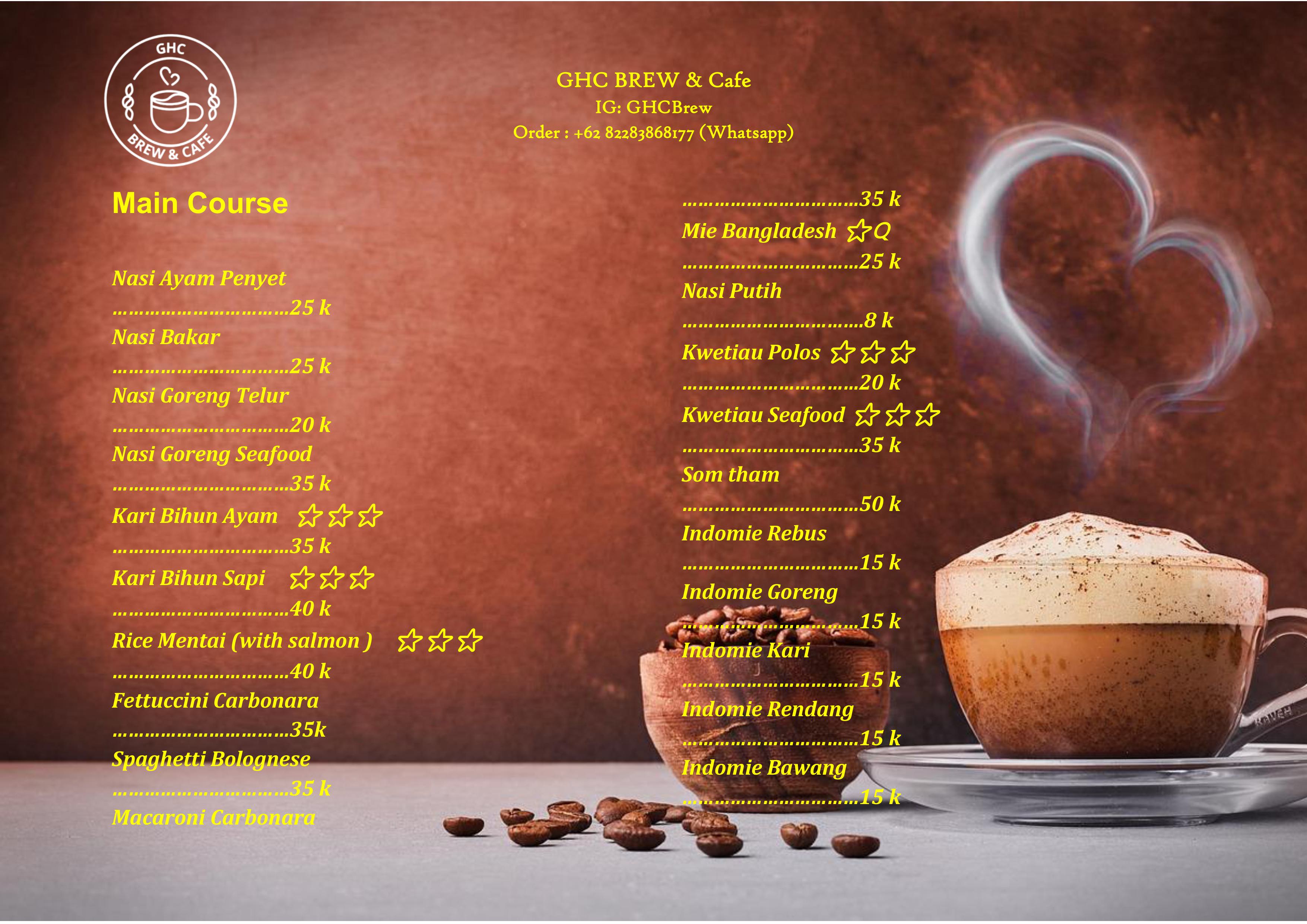 Rustic café scene with hanging lights